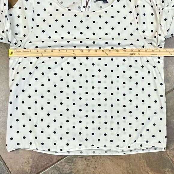 Tommy Hilfiger Polka Dot 3/4 Bell Sleeve Blouse Large - Picture 6 of 9